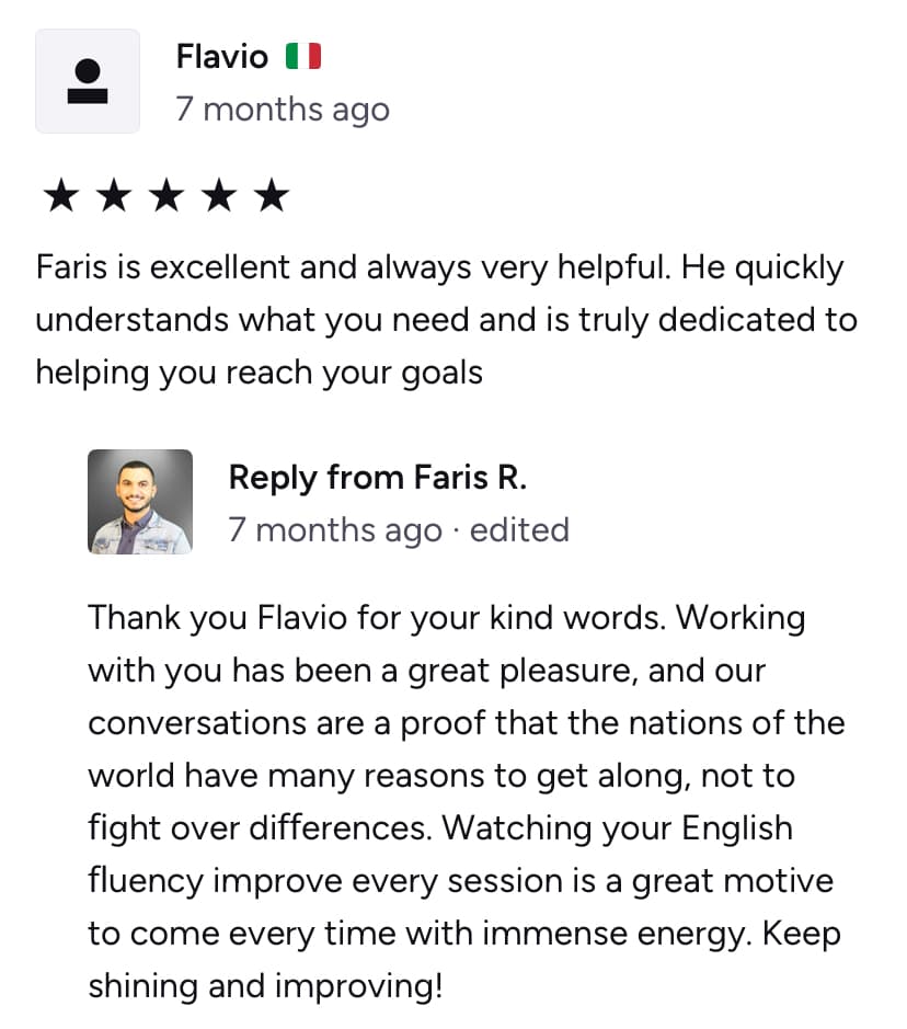 Captura original de la reseña - Flavio